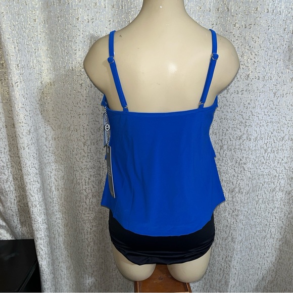 Magicsuit Magic 'Rita' Two Piece Ruffled Tankini Top Black Bottom, NWT,  Size 8 - Picture 3 of 3